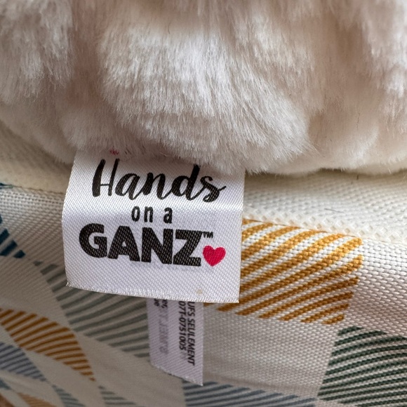 GANZ White and Black Snowman Accent Pillow